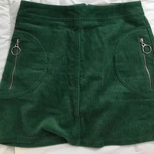 GREEN CORDUROY SKIRT